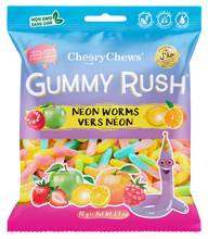 Charger l'image dans la galerie, Neon Worms - Cheery Chews - Gummy Rush - 90g
