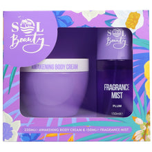 Load image into Gallery viewer, Sol Beauty Plum Mist &amp; Body Cream Set