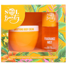 Load image into Gallery viewer, Sol Beauty Salted Caramel Vanilla Mist &amp; Body Cream Set