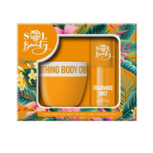 Load image into Gallery viewer, Sol Beauty Salted Caramel Vanilla Mist &amp; Body Cream Set