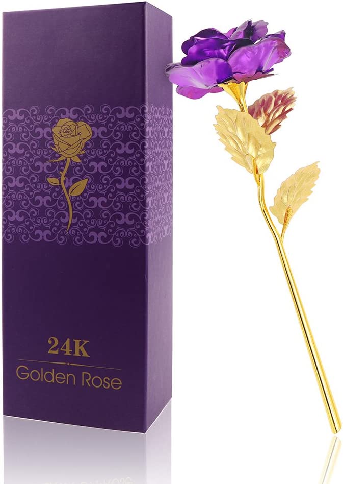 24K Gold Roses | Purple