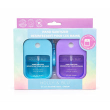 Load image into Gallery viewer, HOLLY &amp; BLU 2 x 30 ml ( Rainwater Glow &amp; Lavender Luxe) ) Hand Sanitizers - Includes 2 x Silicone Cases