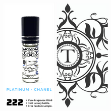 Load image into Gallery viewer, Platinum | Fragrance Oil - Him - 222 - Talisman Perfume Oils®